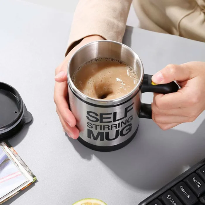 electric coffee stirring mug