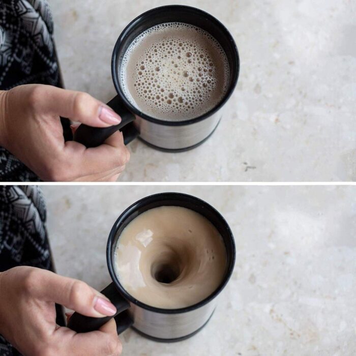 electric coffee stirring mug